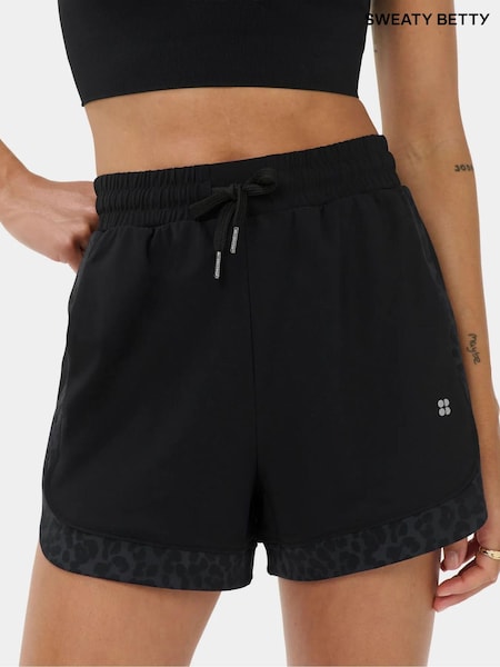 Black - Sweaty Betty Explorer Track Piped Shorts