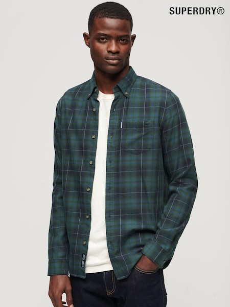 Зеленый - Superdry Vintage 100% Cotton Check Shirt (316885) | €27