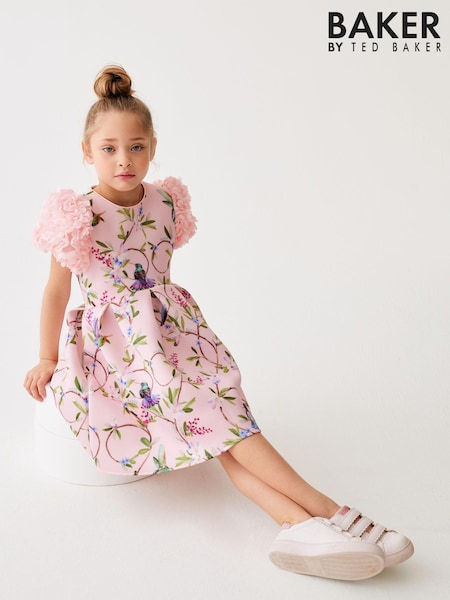Baker by Ted Baker Floral Ruffle Sleeve Scuba Dress (317202) | €26 - €30