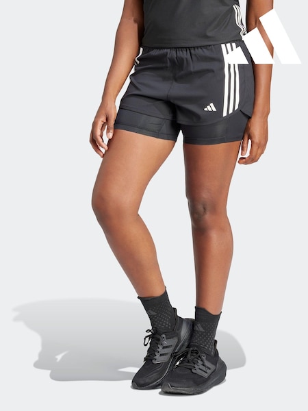 adidas Black 3 Strip 2-in-1 Shorts (317295) | €27
