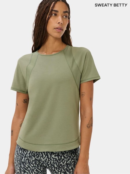 Green - Sweaty Betty Breathe Easy Mesh T-shirt