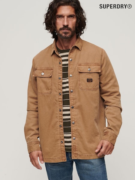 Maro - Cămașă tip jachetă din pânză Superdry Îmbrăcăminte de birou (317766) | 350 LEI