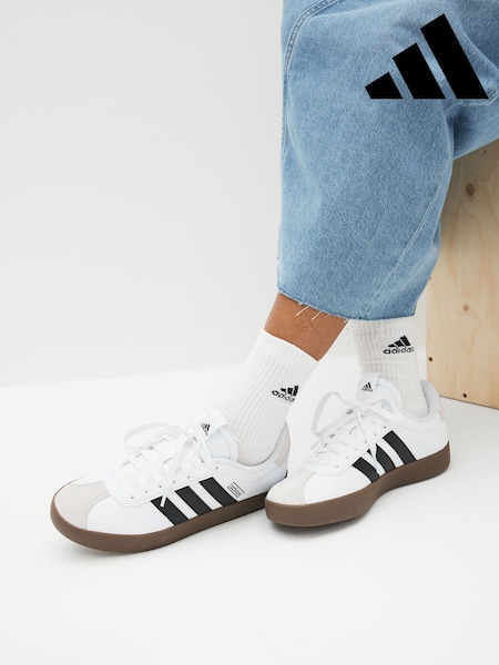 adidas White/Black VL Court 3.0 Trainers (318097) | 297 QAR