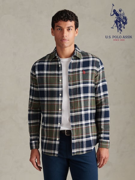 Green - Regular U.s. Polo Assn Soft Tartan Check Shirt