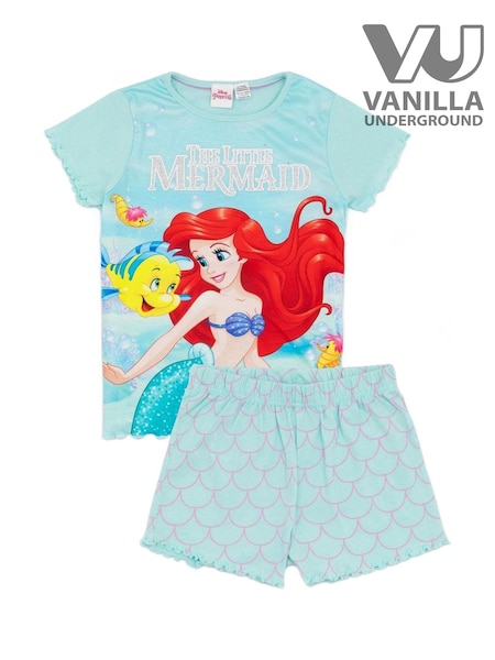 Vanilla Underground Blue Little Mermaid Vanilla Underground Girls Blue Licensing Short 100% Cotton Pyjamas (318708) | €20
