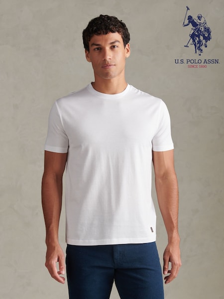 Blanco - Regular U.s. Polo Assn. Premium Supima Cotton T-shirt