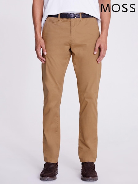Коричневый - Строгий стиль - MOSS Chino Trousers (318896) | €75 - €80