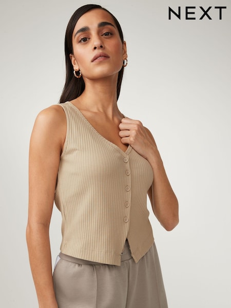 Neutrale Farbe - Ribbed Waistcoat (318918) | 7 €