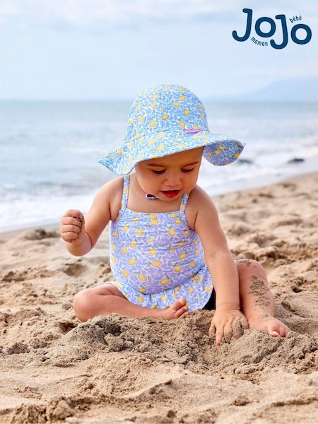 Blau/Zitronen - Jojo Maman Bébé Upf 50 Schlaffer Sonnenhut (319163) | 22 €