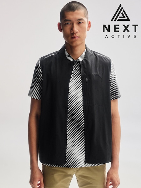Black Active Woven Bomber Gilet (319398) | €8