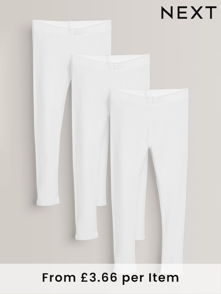 أبيض - Leggings 3 Pack (3-16yrs) (319753) | ‏56 د.إ.‏ - ‏ 102‏ د.إ.