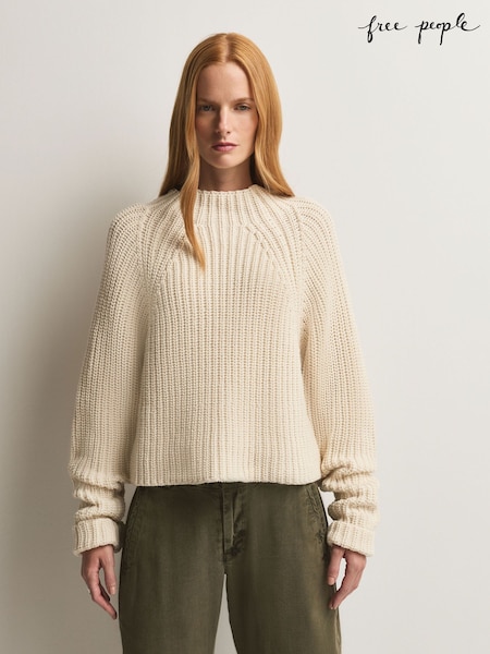 크림 - Free People Low Tide Pullover Jumper
