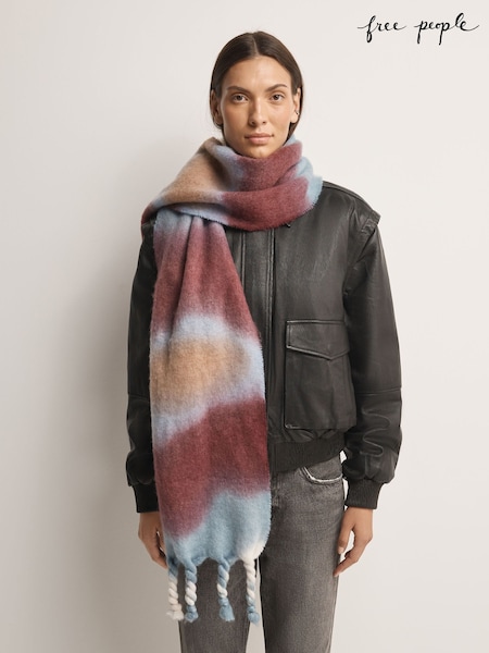 Red - Free People Over The Coat Shawl