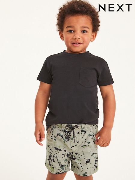 Black Short Sleeve Plain T-Shirt (3mths-7yrs) (320079) | 10 QAR - 17 QAR
