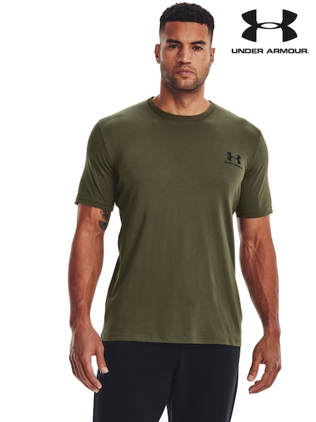 Under Armour Green Sportstyle Left Chest Logo T-Shirt (320192) | €33