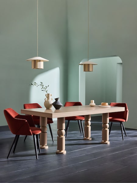 MADE.COM Dusky Mauve Pink Cora 6 Seater Dining Table (320331) | €404