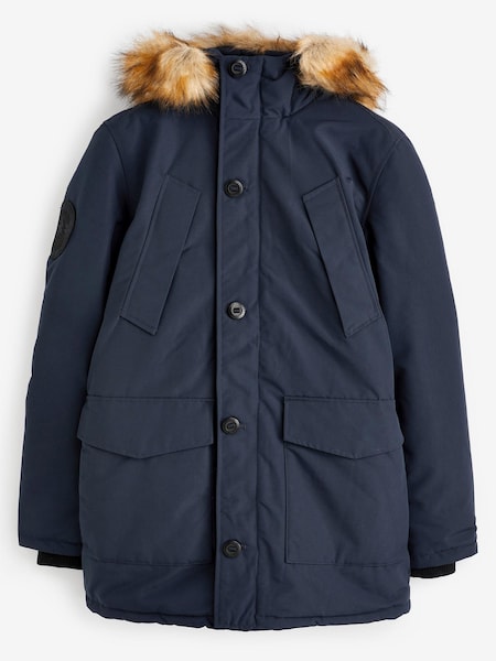 Superdry Blue Everest Faux Fur Hooded Parka (320498) | €79