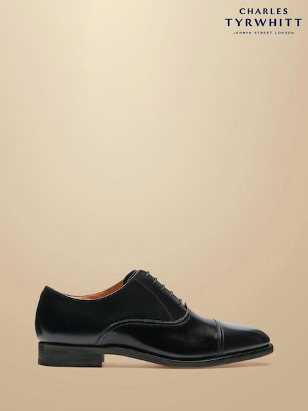 Қара - Regular Charles Tyrwhitt Black Leather Oxford Shoes