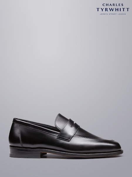 Black - Regular Charles Tyrwhitt Black Leather Penny Loafer