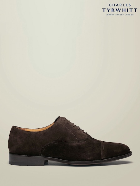 Коричневый - Regular Charles Tyrwhitt Suede Oxford Shoes
