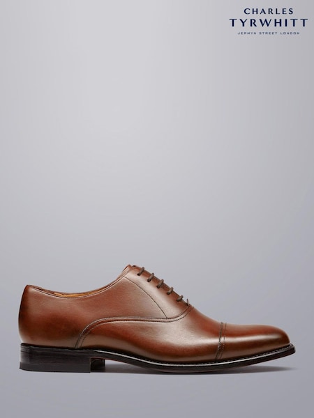 Natural - Regular Charles Tyrwhitt Leather Oxford Shoes
