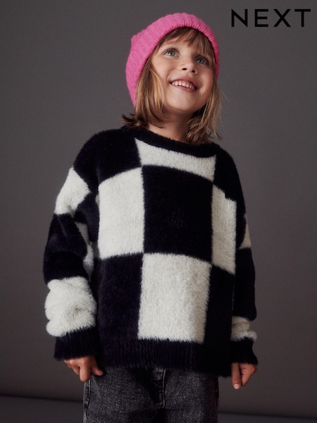črna/bela - Checkerboard Jumper (3-16yrs) (320977) | € 15 - € 19