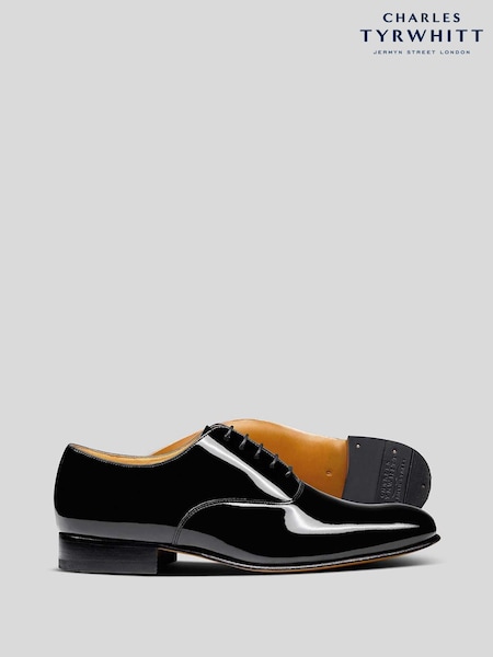 Black - Regular Charles Tyrwhitt Patent Oxford Shoes