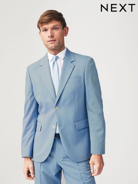 Light Blue Tailored Fit Motionflex Stretch Suit Jacket (321539) | €16
