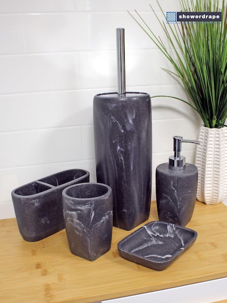 Showerdrape 5 Piece Grey Octavia Bathroom Accessory Set (321756) | €139