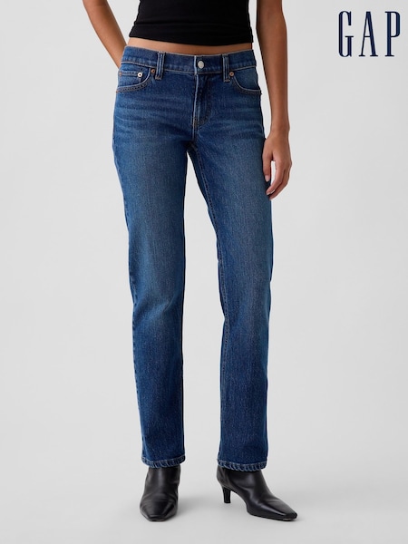 délavage moyen - Gap Jean droit slim taille basse 90s