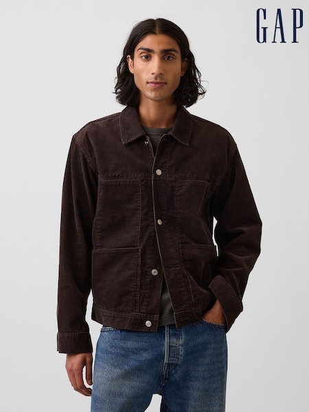 Braun - Regular Gap Icon Corduroy Jacket