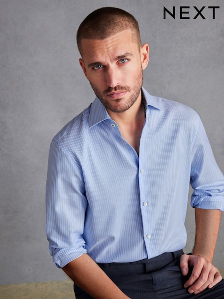В голубую полоску - Стандартный крой - Signature Trimmed Shirt (322347) | €4