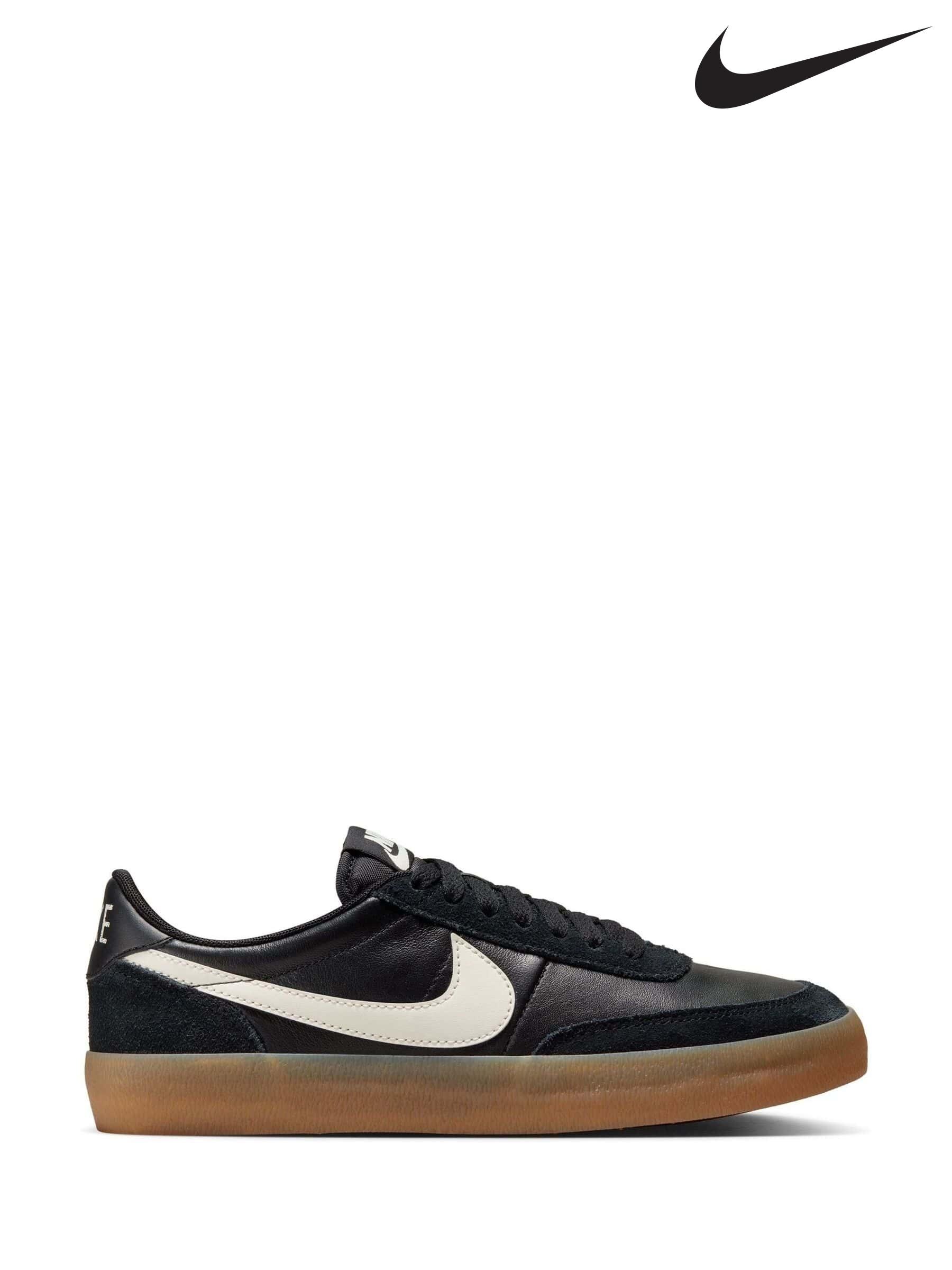 nike black gum sole trainers