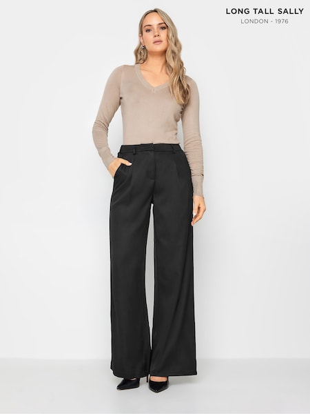 Long Tall Sally Black Tailored Wide Leg Trousers (323234) | €60