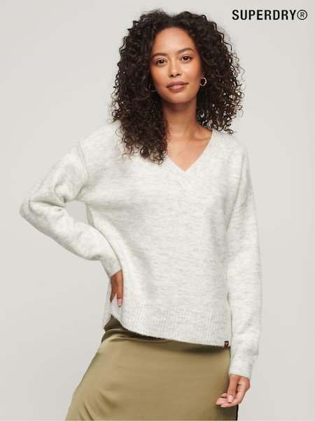Superdry Grey Oversized V-Neck Jumper (323523) | €41.50