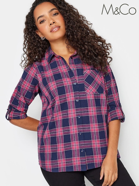 وردي - M&Co Boyfriend Checked Shirt (323642) | ‏40 د.إ.‏