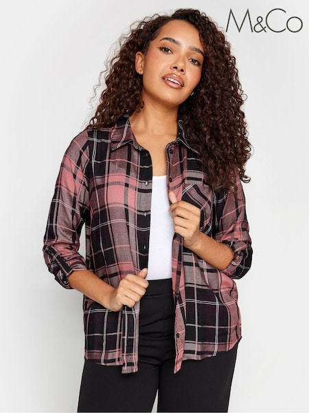 Schwarz - M&Co Boyfriend Petite Kariertes Hemd (323649) | 44 €
