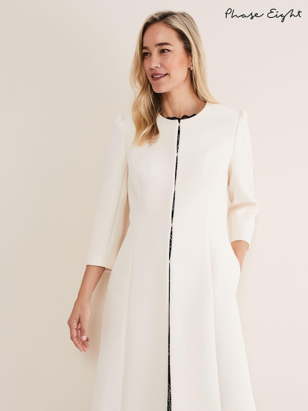 Phase Eight Neutral Venita Bow Long Jacket (324124) | €76
