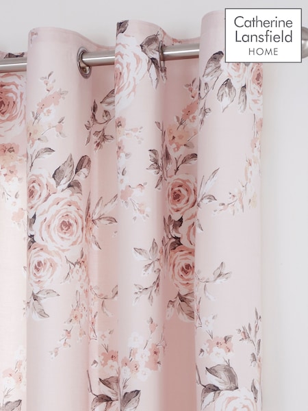 Catherine Lansfield Canterbury Floral Eyelet Curtains (324163) | €79