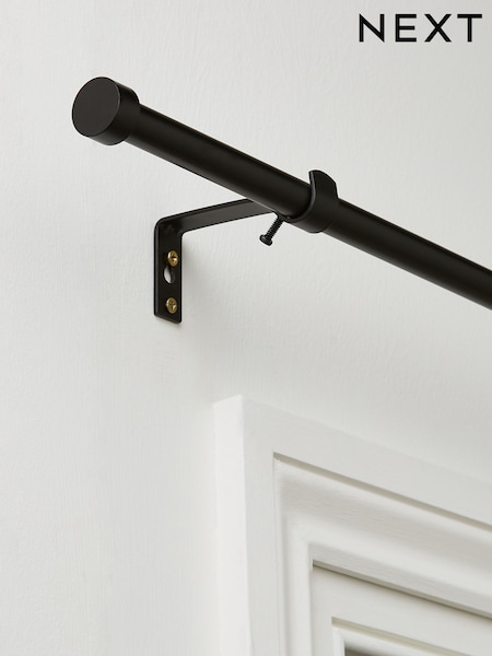 Black Stud Finial Extendable 19mm Curtain Pole Kit (324197) | €23.50 - €36