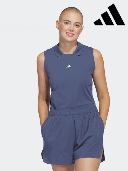 Bleumarin - Adidas Golf Ultimate365 Twistknit Tricou (324229) | 167 LEI