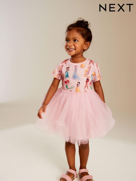 Pink Short Sleeve Disney Princess Twofer Dress (3mths-7yrs) (324333) | €13 - €16