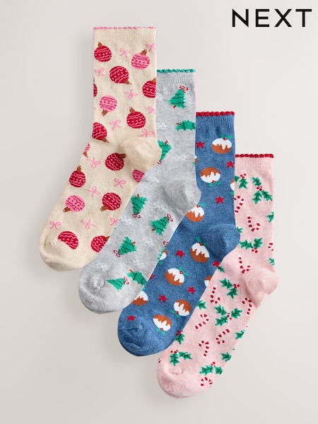 Novelty Icons - Pack ng Christmas Ankle Socks 4.