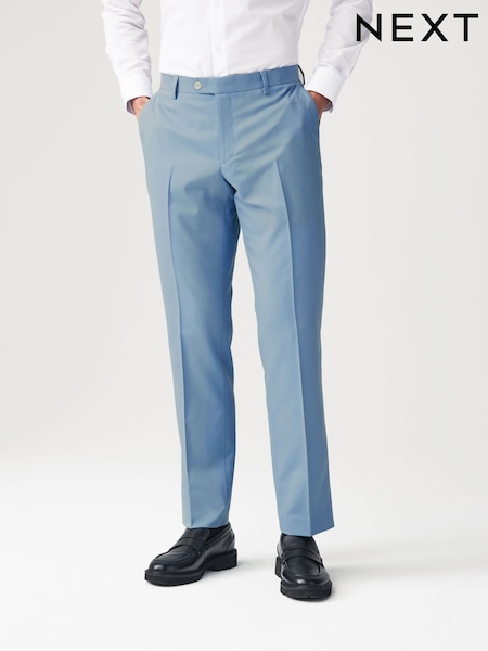 Light Blue Tailored Fit Motionflex Stretch Suit Trousers (324719) | 99 QAR