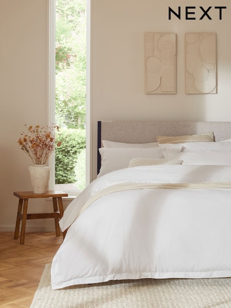 White 100% Cotton Relaxed Duvet Cover and Pillowcase Set (324892) | $41 - $90