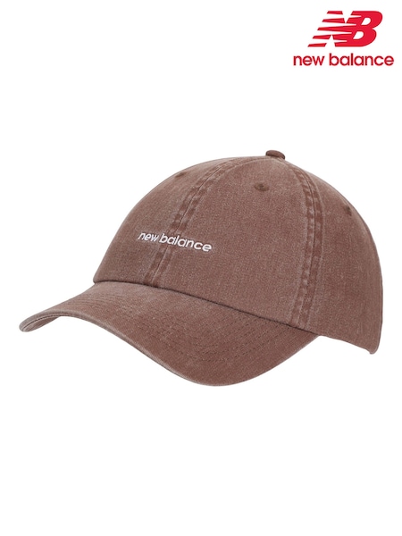 Brun - Regular New Balance 6 Panel Linear Logo Hat