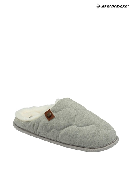 Grau - Dunlop Gesteppte Damen-Pantoletten mit geschlossener Zehe (325626) | 28 €