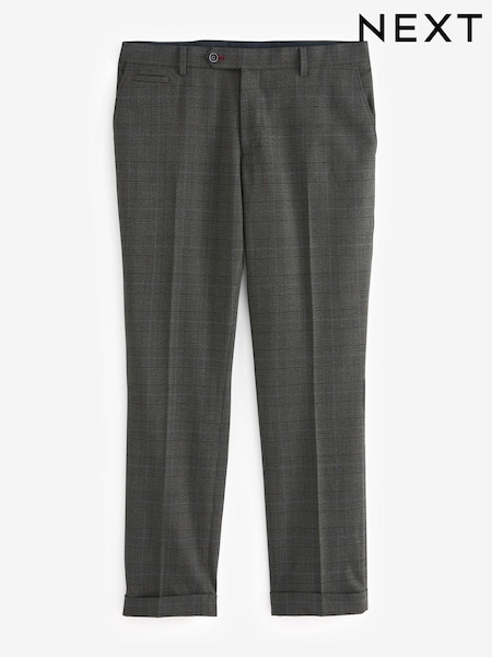 Green Slim Trimmed Check Suit: Trousers (325807) | €5