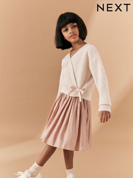 Pink Ballet Style Wrap Front Tie Jumper (3-16yrs) (325904) | €18 - €24
