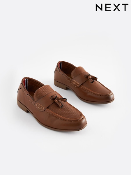 Tan Tassel Standard Fit (F) Smart Tassel Detail Loafers (325929) | €33 - €41